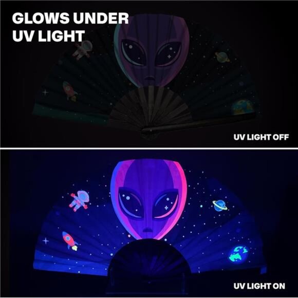 Large Folding Fan Alien - Picture 5 of 6